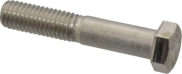 Value Collection - 1/2-13 UNC, 2-3/4" Length Under Head Hex Head Cap Screw - Partially Threaded, Grade 316 Stainless Steel, Uncoated, 3/4" Hex - Benchmark Tooling