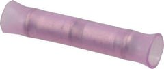 3M - 22 to 18 AWG Compatible, Nylon Fully Insulated, Crimp-On Butt Splice Terminal - 2 Wire Entries, Red - Benchmark Tooling