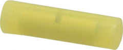 3M - 12 to 10 AWG Compatible, Nylon Fully Insulated, Crimp-On Butt Splice Terminal - 2 Wire Entries, Yellow - Benchmark Tooling