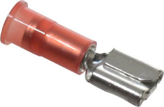 3M - 22 to 18 AWG, Nylon, Partially Insulated, Female Wire Disconnect - 1/4 Inch Wide Tab, Red, RoHS 2011/65/EU Compliant - Benchmark Tooling