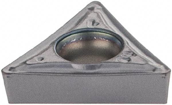 Iscar - TCMT2-1 SM Grade IC908 Carbide Turning Insert - TiAlN Finish, 60° Triangle, 1/4" Inscr Circle, 3/32" Thick, 1/64" Corner Radius - Benchmark Tooling