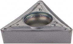 Iscar - TCMT2-1 SM Grade IC908 Carbide Turning Insert - TiAlN Finish, 60° Triangle, 1/4" Inscr Circle, 3/32" Thick, 1/64" Corner Radius - Benchmark Tooling