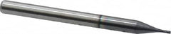 Atrax - 1/32", 5/64" LOC, 1/8" Shank Diam, 1-1/2" OAL, 4 Flute, Solid Carbide Square End Mill - Single End, AlTiN Finish, Spiral Flute, 30° Helix, Centercutting, Right Hand Cut, Right Hand Flute - Benchmark Tooling
