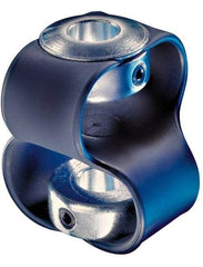 Huco - 7/16" Max Bore Diam, Flexible Flex P Double Loop Coupling - 54mm OD, Polyurethane - Benchmark Tooling