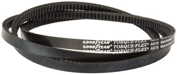 Continental ContiTech - Section AX, 80" Outside Length, V-Belt - Fiber Reinforced Vytracord, Torque-Flex, No. AX78 - Benchmark Tooling