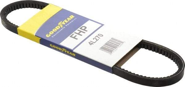 Continental ContiTech - Section 4L, 27" Outside Length, V-Belt - High Traction Rubber, Fractional HP, No. 4L270 - Benchmark Tooling