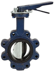 NIBCO - 3" Pipe, Lug Butterfly Valve - Lever Handle, Cast Iron Body, EPDM Seat, 200 WOG, Ductile Iron Disc, Stainless Steel Stem - Benchmark Tooling