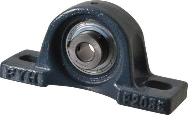 Value Collection - 4-7/8" OALBall Bearing Pillow Block - Cast Iron - Benchmark Tooling