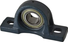 Value Collection - 6-3/16" OALBall Bearing Pillow Block - Cast Iron - Benchmark Tooling