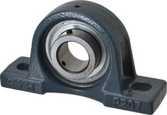 Value Collection - 6-3/4" OALBall Bearing Pillow Block - Cast Iron - Benchmark Tooling