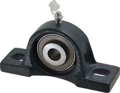 Value Collection - 4-7/8" OALBall Bearing Pillow Block - Cast Iron - Benchmark Tooling