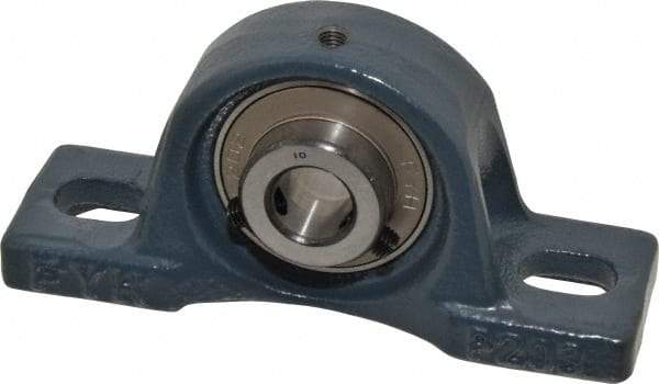 Value Collection - 4-7/8" OALBall Bearing Pillow Block - Cast Iron - Benchmark Tooling