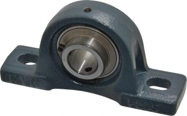 Value Collection - 5-1/2" OALBall Bearing Pillow Block - Cast Iron - Benchmark Tooling