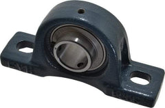 Value Collection - 5-1/2" OALBall Bearing Pillow Block - Cast Iron - Benchmark Tooling