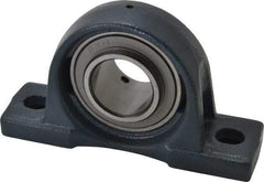 Value Collection - 7-3/8" OALBall Bearing Pillow Block - Cast Iron - Benchmark Tooling