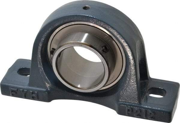 Value Collection - 9-1/2" OALBall Bearing Pillow Block - Cast Iron - Benchmark Tooling
