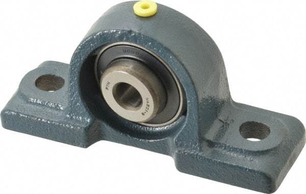 Value Collection - 4-7/8" OALBall Bearing Pillow Block - Cast Iron - Benchmark Tooling