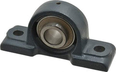 Value Collection - 5-1/2" OALBall Bearing Pillow Block - Cast Iron - Benchmark Tooling