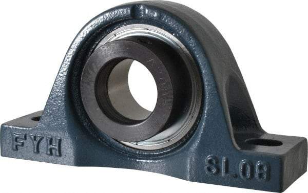 Value Collection - 7-1/8" OALBall Bearing Pillow Block - Cast Iron - Benchmark Tooling