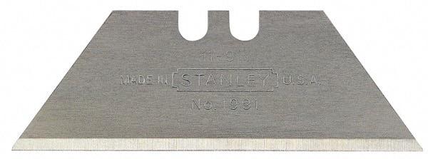 Stanley - 5 Piece Carbon Steel Utility Knife Blade - 2" OAL, 0.017" Blade Thickness - Benchmark Tooling