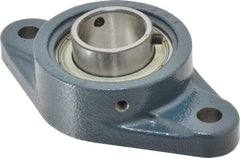 Value Collection - 5-9/16" OALBall Bearing Pillow Block - Cast Iron - Benchmark Tooling