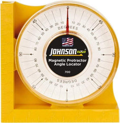 Johnson Level & Tool - (4) 90° Measuring Range, Magnetic Base Protractor - Accuracy Up to 0.30° - Benchmark Tooling