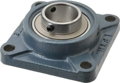 Value Collection - 4-5/8" OALBall Bearing Pillow Block - Cast Iron - Benchmark Tooling