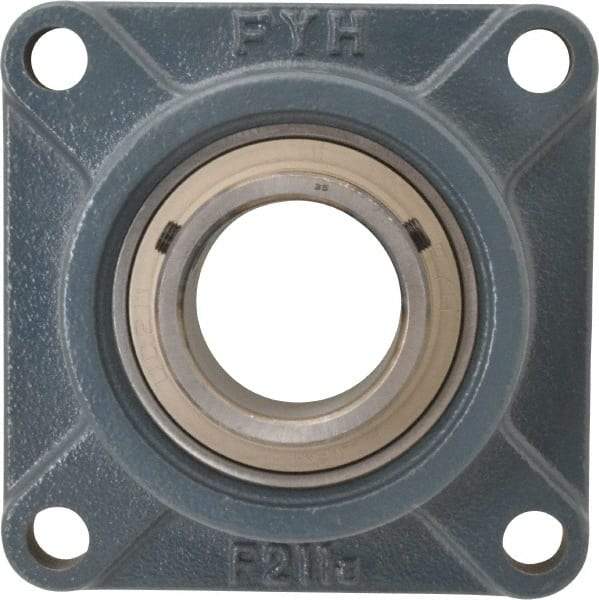 Value Collection - 6-3/8" OALBall Bearing Pillow Block - Cast Iron - Benchmark Tooling