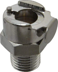 CPC Colder Products - 1/4 NPT Brass, Quick Disconnect, Valved Coupling Body - 250 Max psi, -40 to 180°F, 1.14" OAL x 0.89" Overall Height, Chrome Plated - Benchmark Tooling