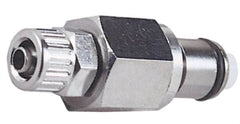 CPC Colder Products - PTF Brass, Quick Disconnect, Inline Coupling Insert - 250 Max psi, -40 to 180°F, 1.87" OAL x 0.53" Overall Height, Chrome Plated - Benchmark Tooling