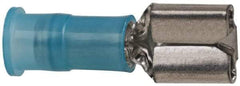 3M - 16 to 14 AWG, Nylon, Partially Insulated, Female Wire Disconnect - 1/4 Inch Wide Tab, Blue, RoHS 2011/65/EU Compliant - Benchmark Tooling