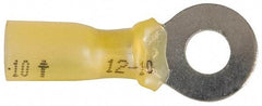 3M - 12-10 AWG Partially Insulated Crimp Connection Circular Ring Terminal - 1/4" Stud, Copper Contact - Benchmark Tooling