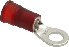 3M - 8-8 AWG Partially Insulated Crimp Connection Circular Ring Terminal - 1/4" Stud, Copper Contact - Benchmark Tooling