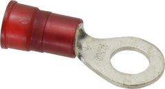 3M - 8-8 AWG Partially Insulated Crimp Connection Circular Ring Terminal - 5/16" Stud, Copper Contact - Benchmark Tooling