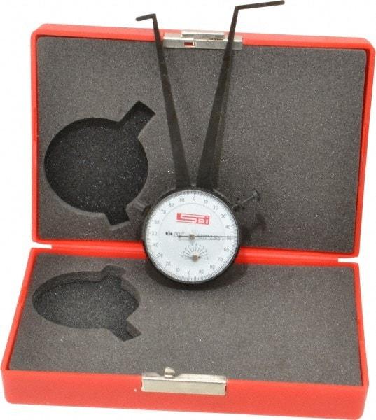 SPI - 1-7/8 to 2-7/8" Inside Dial Caliper Gage - 0.001" Graduation, 0.038mm Accuracy, 3-1/4" Leg Length, Ball Contact Points - Benchmark Tooling