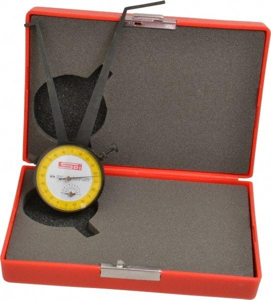 SPI - 2-7/8 to 3-7/8" Inside Dial Caliper Gage - 0.001" Graduation, 0.038mm Accuracy, 3-1/4" Leg Length, Ball Contact Points - Benchmark Tooling