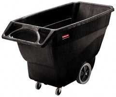 Rubbermaid - 1,000 Lb Load Capacity, 3/4 Cu Yd, Structural Foam Tilt Truck - 30-1/4" Wide x 64-1/2" Long x 38" High, Black - Benchmark Tooling