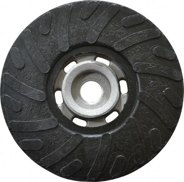 Made in USA - 4-1/2" Diam Disc Backing Ribbed Backing Pad - Soft Density, 13,000 RPM - Benchmark Tooling