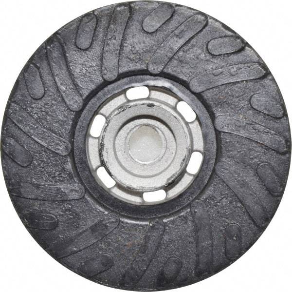 Made in USA - 4-1/2" Diam Disc Backing Ribbed Backing Pad - Firm Density, 13,000 RPM - Benchmark Tooling