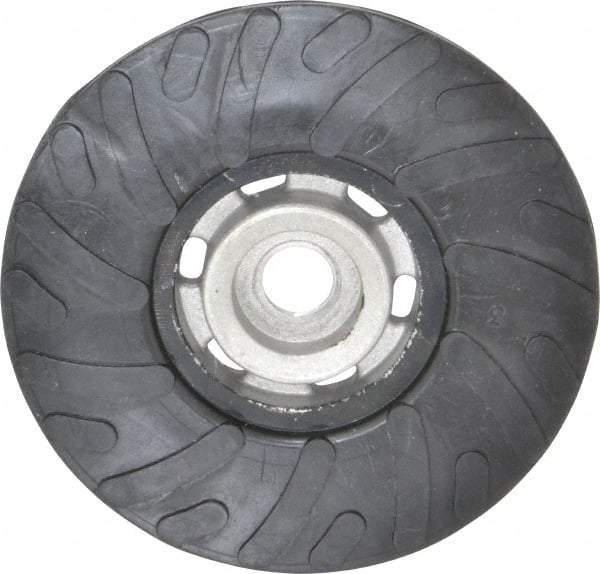 Made in USA - 4-1/2" Diam Disc Backing Ribbed Backing Pad - Medium Density, 13,000 RPM - Benchmark Tooling