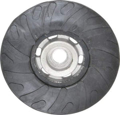 Made in USA - 4-1/2" Diam Disc Backing Ribbed Backing Pad - Medium Density, 13,000 RPM - Benchmark Tooling