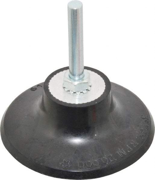 Value Collection - 3" Diam Quick-Change Type R Disc Backing Pad - 1/4" Shank Diam, Hard Density, 20,000 RPM - Benchmark Tooling
