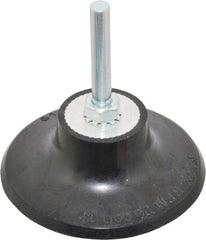Value Collection - 3" Diam Quick-Change Type R Disc Backing Pad - 1/4" Shank Diam, Hard Density, 20,000 RPM - Benchmark Tooling