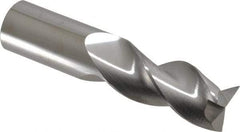 SGS - 1", 2" LOC, 1" Shank Diam, 4-1/2" OAL, 3 Flute, Solid Carbide Square End Mill - Single End, Uncoated, Spiral Flute, 38° Helix, Right Hand Cut, Right Hand Flute, Series 43 - Benchmark Tooling