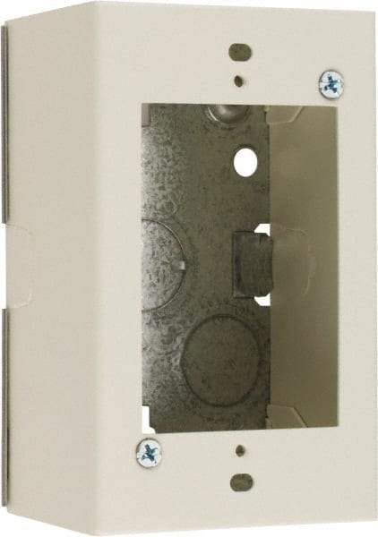 Wiremold - 1 Gang, (2) 1/2" Knockouts, Steel Rectangle Device Box - 4-5/8" Overall Height x 2-7/8" Overall Width x 1-3/4" Overall Depth - Benchmark Tooling