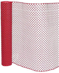 PRO-SAFE - 50' Long x 4' High, Orange Reusable Safety Fence - 1-15/32" x 1-15/32" Mesh - Benchmark Tooling