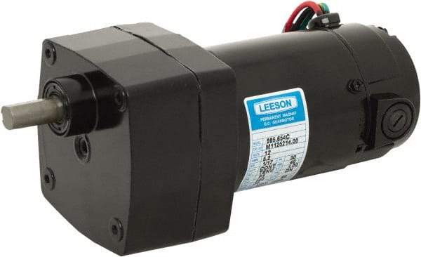 Leeson - 12 Volt, 30 RPM, 60:1 Gear Ratio, Parallel Gearmotor - 30 Frame, 100 Torque, 1/17 hp, TENV Enclosure - Benchmark Tooling