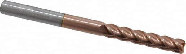 Accupro - 5/16", 4 Flute, Single End, Solid Carbide, 0.03" Corner Radius End Mill - 4" OAL, 40° Helix, Right Hand Flute, 1-5/8" LOC, Right Hand Cut - Benchmark Tooling