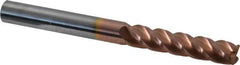 Accupro - 3/8", 4 Flute, Single End, Solid Carbide, 0.03" Corner Radius End Mill - 4" OAL, 40° Helix, Right Hand Flute, 1-3/4" LOC, Right Hand Cut - Benchmark Tooling