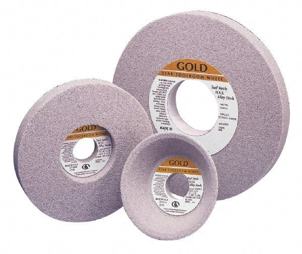 Grier Abrasives - 8" Diam x 1-1/4" Hole x 1" Thick, J Hardness, 46 Grit Surface Grinding Wheel - Benchmark Tooling